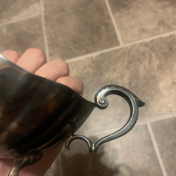 ANTIQUE MULHOLLAND EPNS 1690 GRAVY BOAT Electroplated Nickel Silver Vintage - Picture 5 of 6